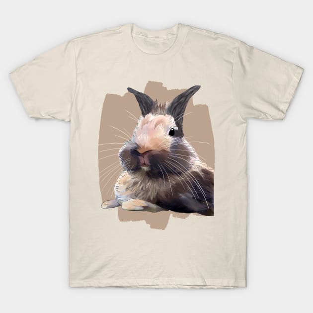 Brown Cream Rabbit Right _ Bunniesmee T-Shirt by GambarGrace